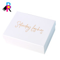 lashes paper storage box with rose gold logo hot stamping